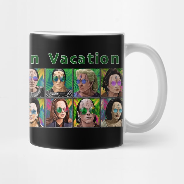 Murder Lizards on Vacation Tropical AU Coffee Cup only by OrionLodubyal